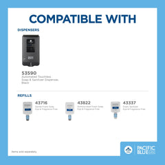 Dispenser compatibility with Pacific Blue Ultra Automated Touchless Dispenser (53590).