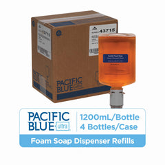 Georgia-Pacific Pacific Blue Ultra foam texture close-up reveals creamy foam and citrus scent.