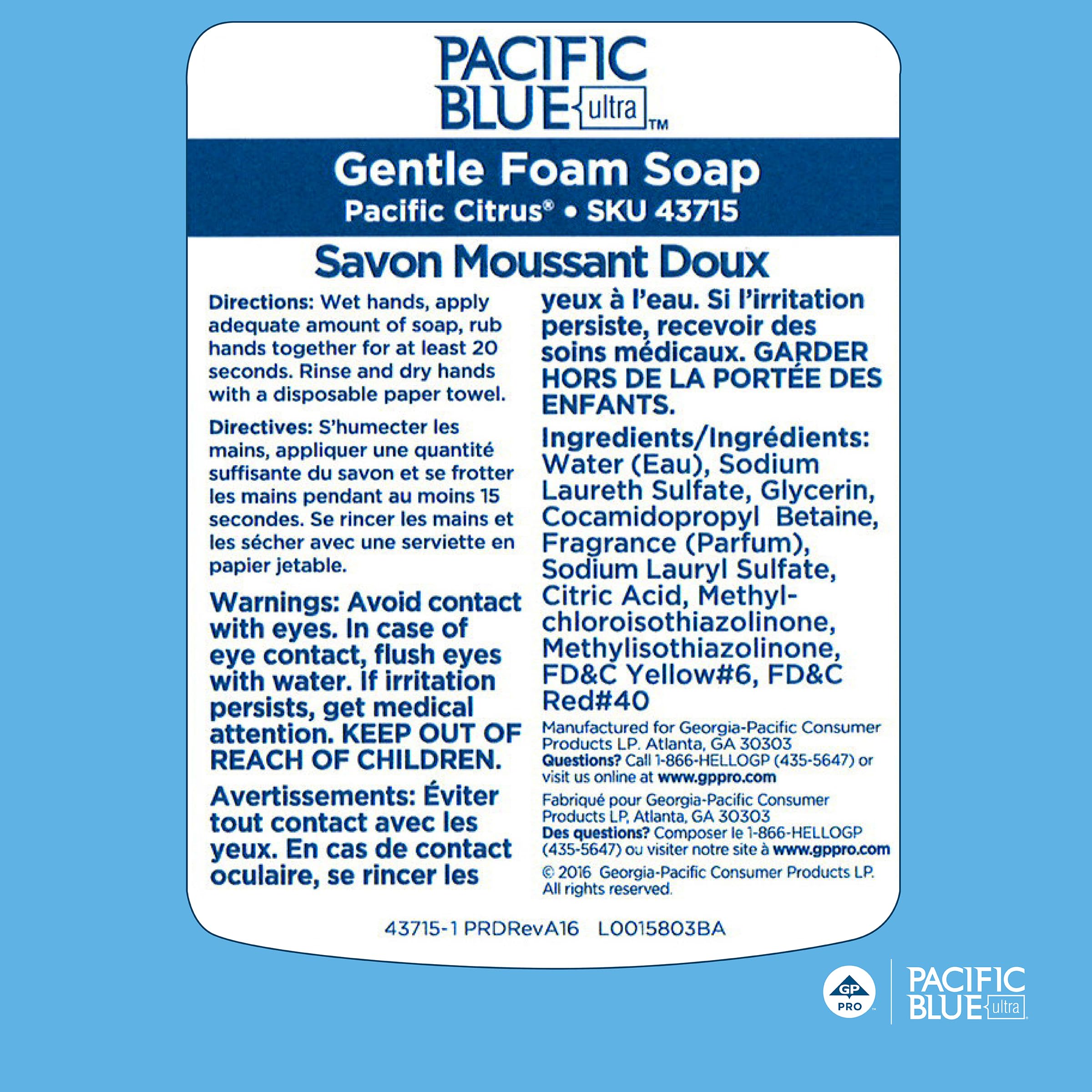 Georgia-Pacific Pacific Blue Ultra Green Seal label signals certified safety and responsibility.