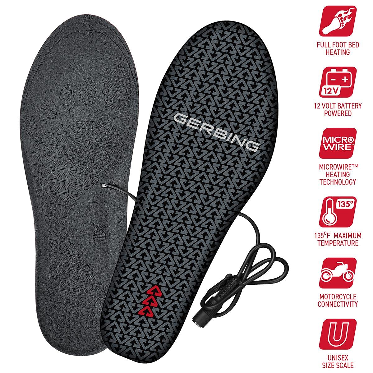 Gerbing heated insoles demonstrate full-foot warming coverage in use
