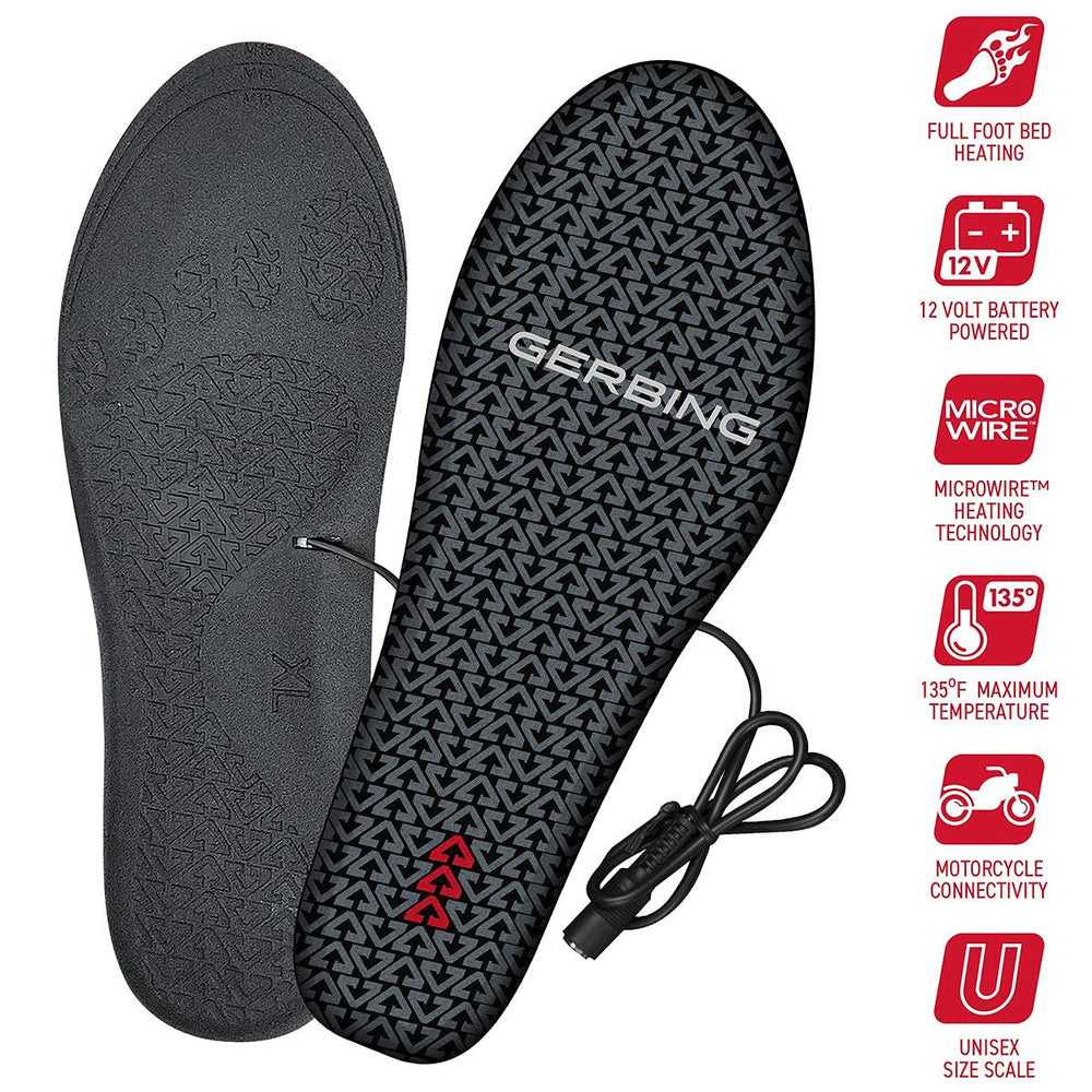 Gerbing heated insoles demonstrate full-foot warming coverage in use