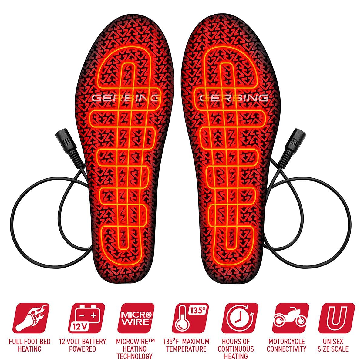Gerbing insoles size L label for proper fit