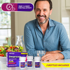 GeriCare capsules with water illustrating easy daily dosing.