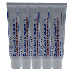 GeriCare Dibucaine hemorrhoid ointment tube provides fast analgesia.