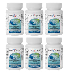 GeriCare magnesium oxide 240 mg bottle for daily mineral support.