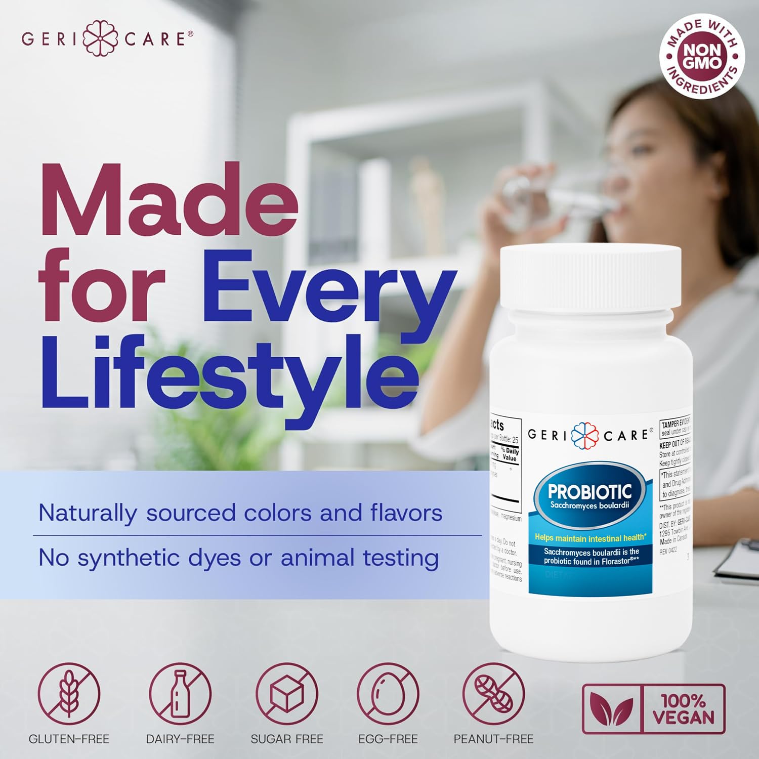 GeriCare S. Boulardii 12-pack display emphasizes value.