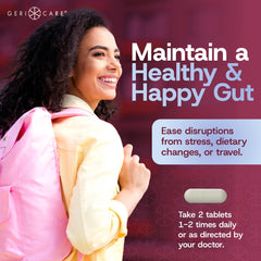 GeriCare S. boulardii two-pack front emphasizes value and everyday probiotic convenience.