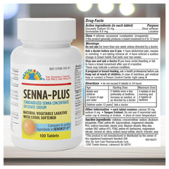 GeriCare Senna Plus pack-front showing convenient short-term relief.