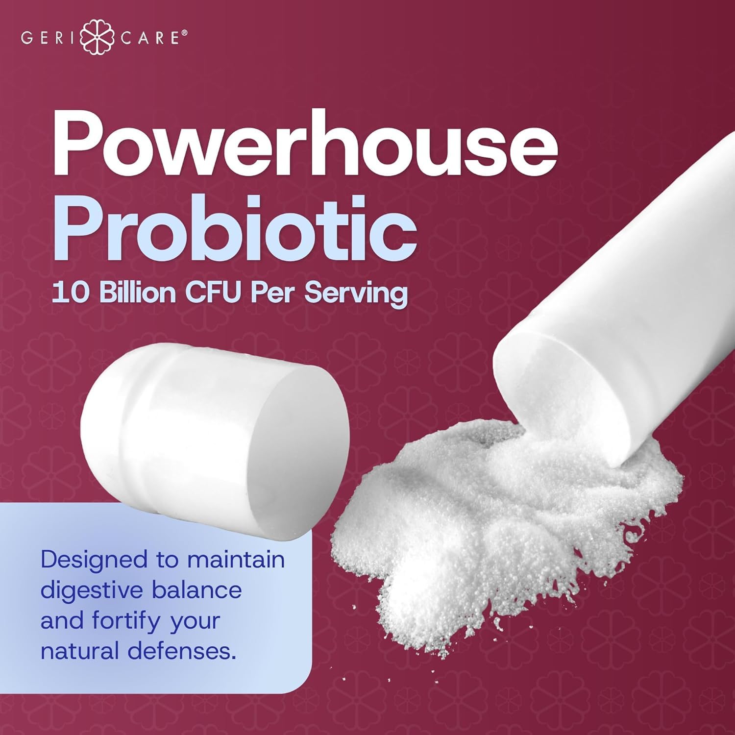 GeriCare Ultimate Probiotic travel context implies gentle relief during journeys.
