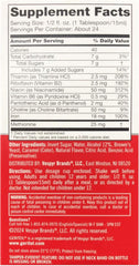 Geritol Liquid dosage cup demonstrates simple after-meal daily intake.