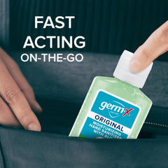 Germ-X Original Hand Sanitizer clear gel leaves hands smooth.