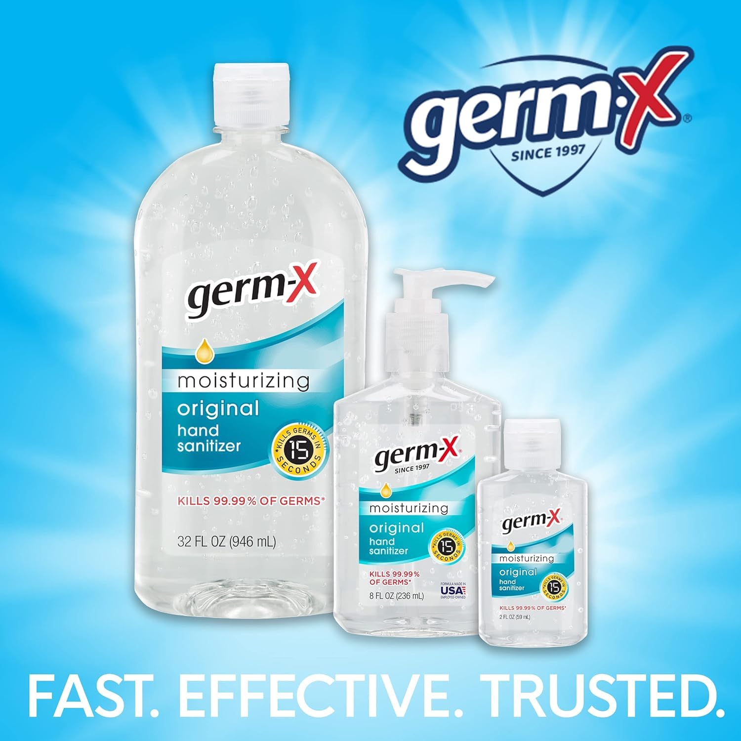 Germ-X Original mini bottle on-the-go, fits in bags.