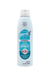 Germ-X label close-up showing fresh scent and moisturizing formula