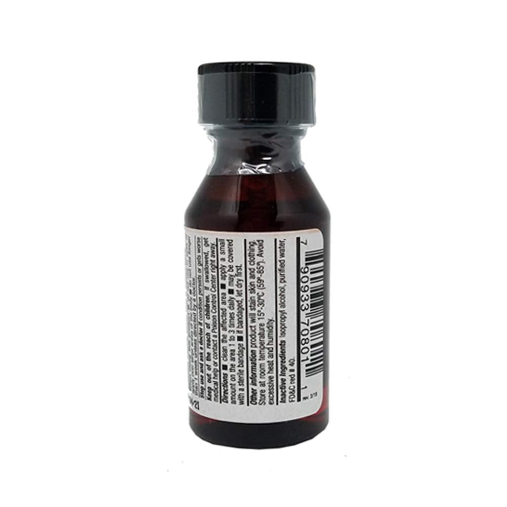 Close-up of Germa Mercury-Chrome label highlighting mercury-free formula.