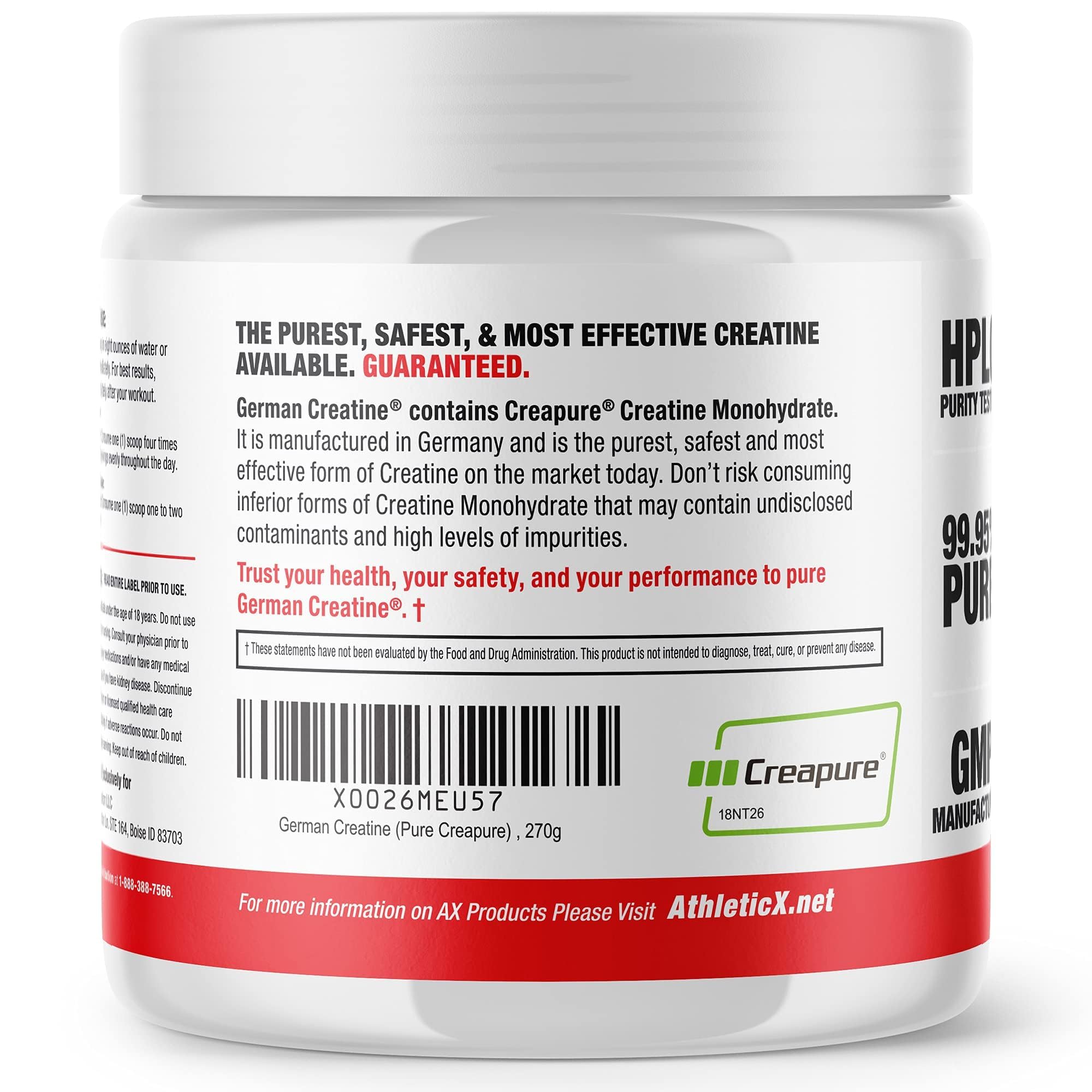 Athlete using German Creatine during a gym workout