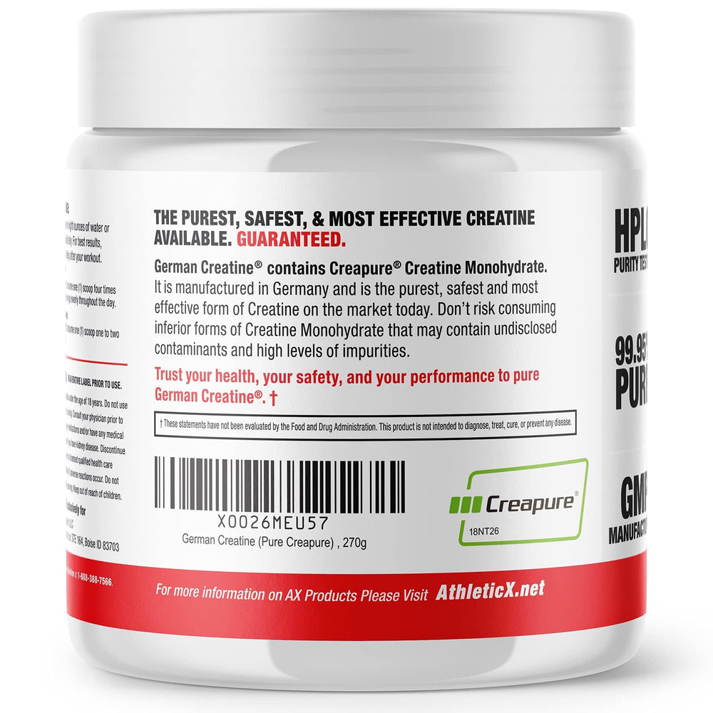 Athlete using German Creatine during a gym workout