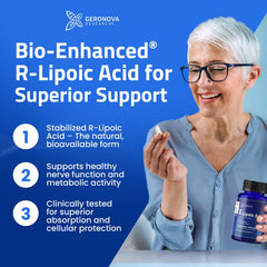 Geronova packaging box signaling quality and purity for informed purchases.