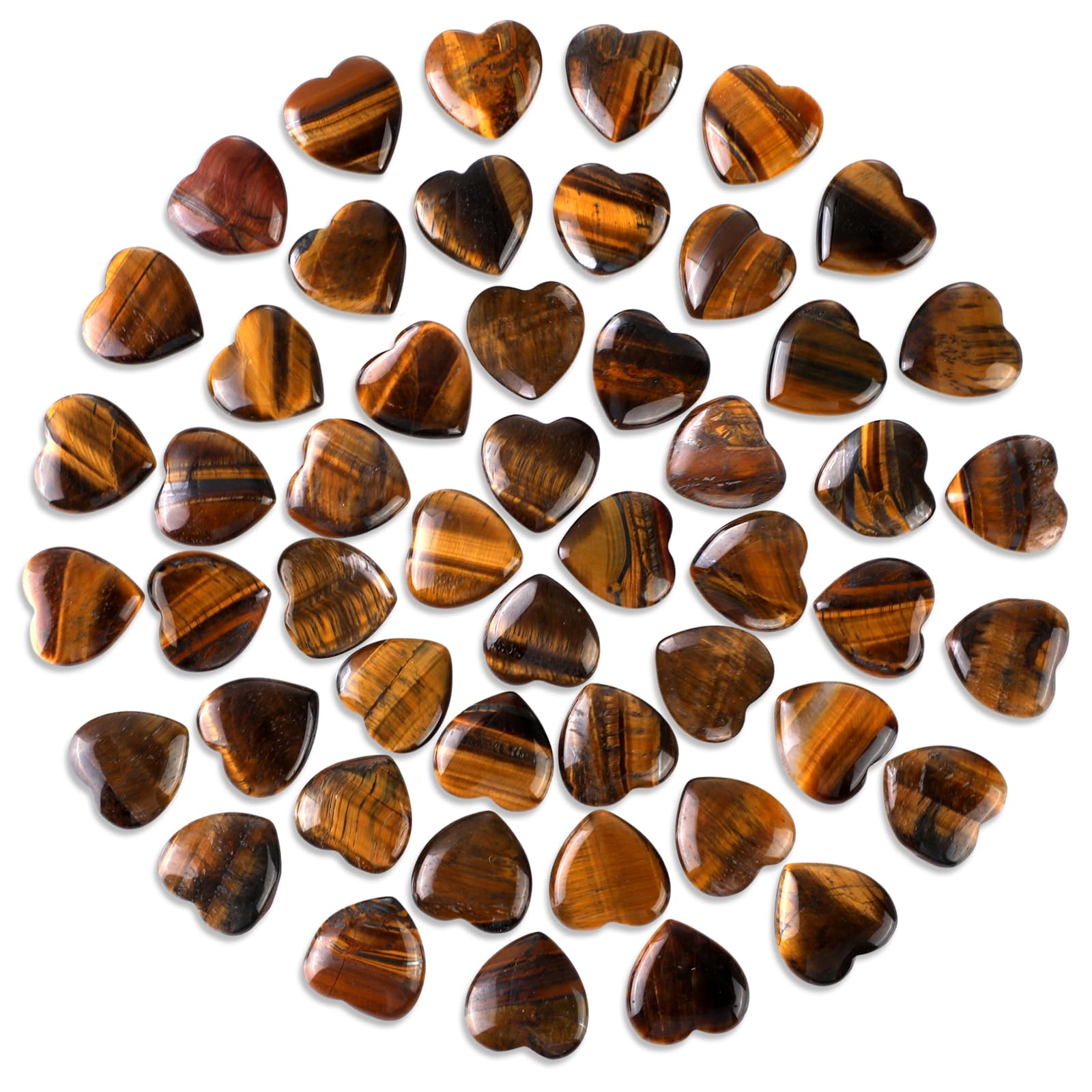 Gerrii heart-shaped tiger's eye stone for meditation and calm