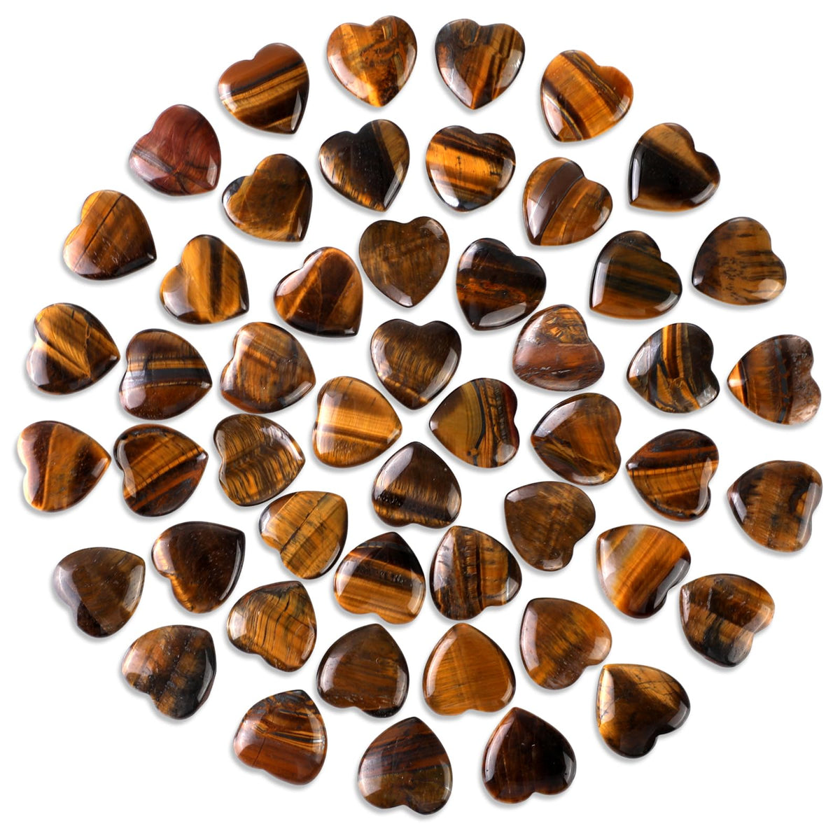 Gerrii heart-shaped tiger's eye stone for meditation and calm