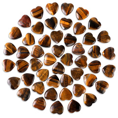 Gerrii heart-shaped tiger's eye stone for meditation and calm