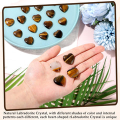 Gerrii 0.8-inch tiger's eye heart for pocket carry and balance