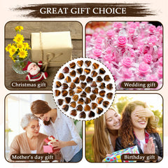 Gerrii 50-piece tiger's eye heart bulk set for gifting or crafting
