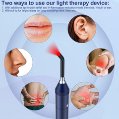 Gerylove red light device mouth-nose-ear treatment for relief during daily routines.