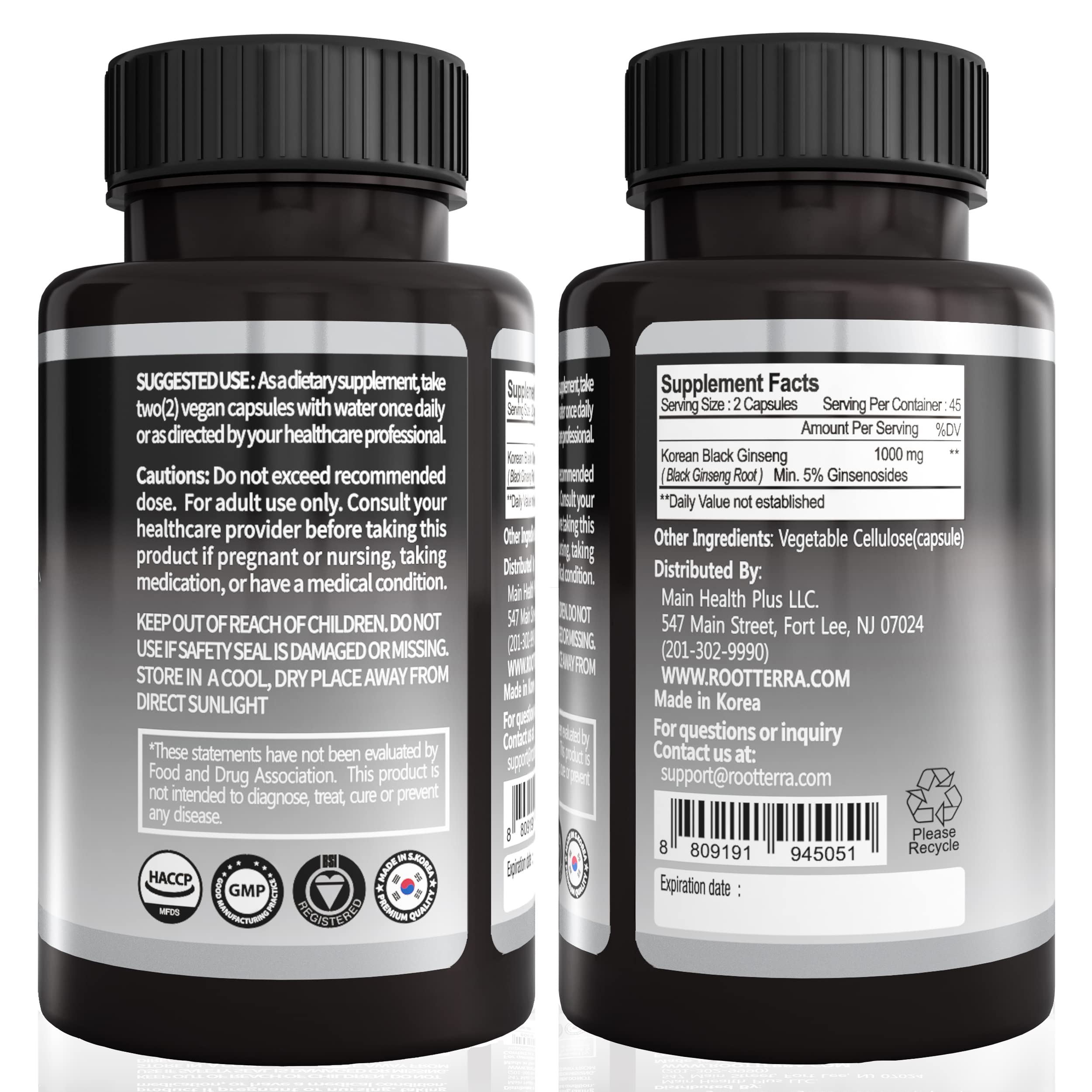 GeumHeuk vegan capsules on white backdrop for easy daily use