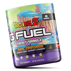 G Fuel Dragon Ball Z powder being stirred into water for a refreshing energy boost.