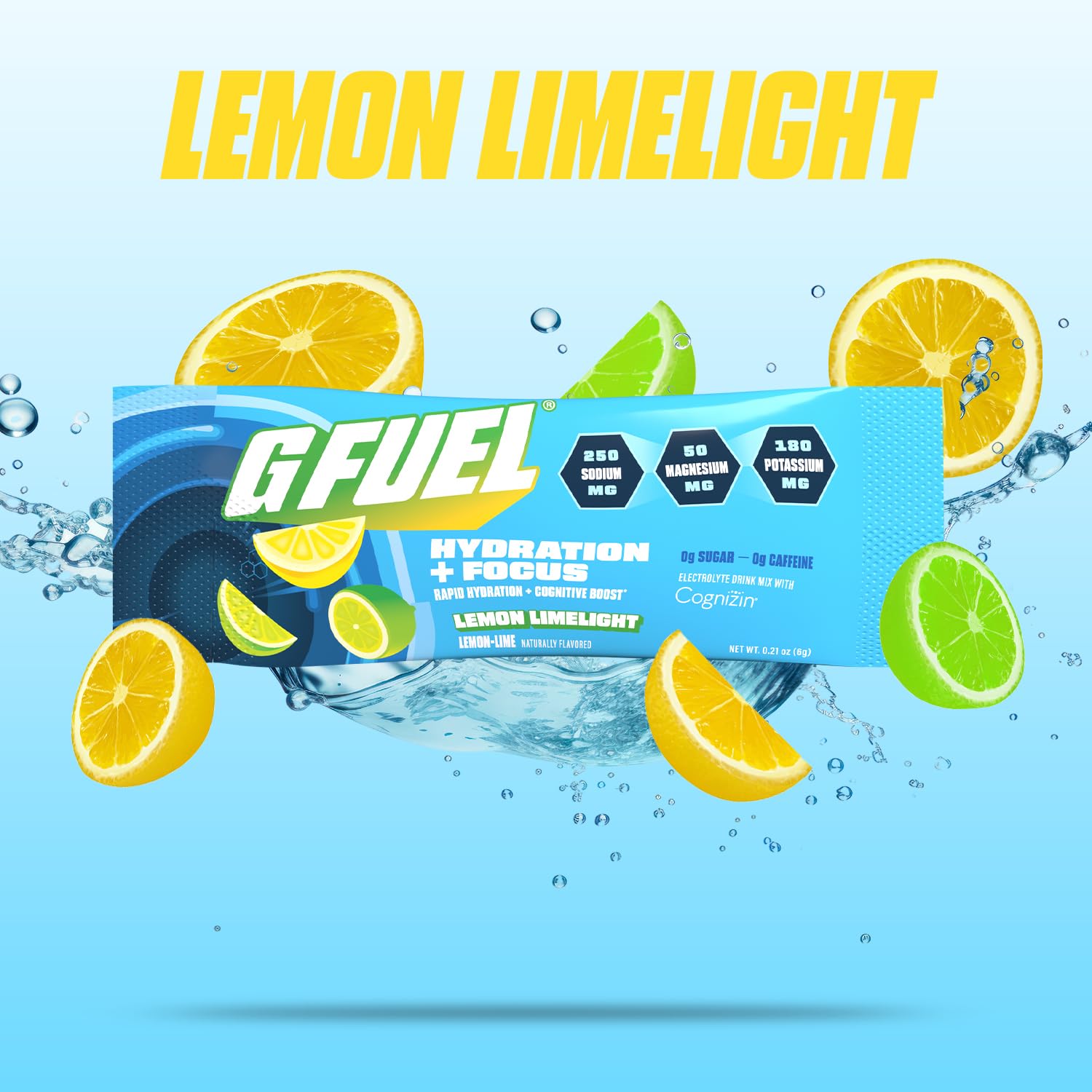 G Fuel Electrolytes Lemon Lime tub back with nutrition and minerals