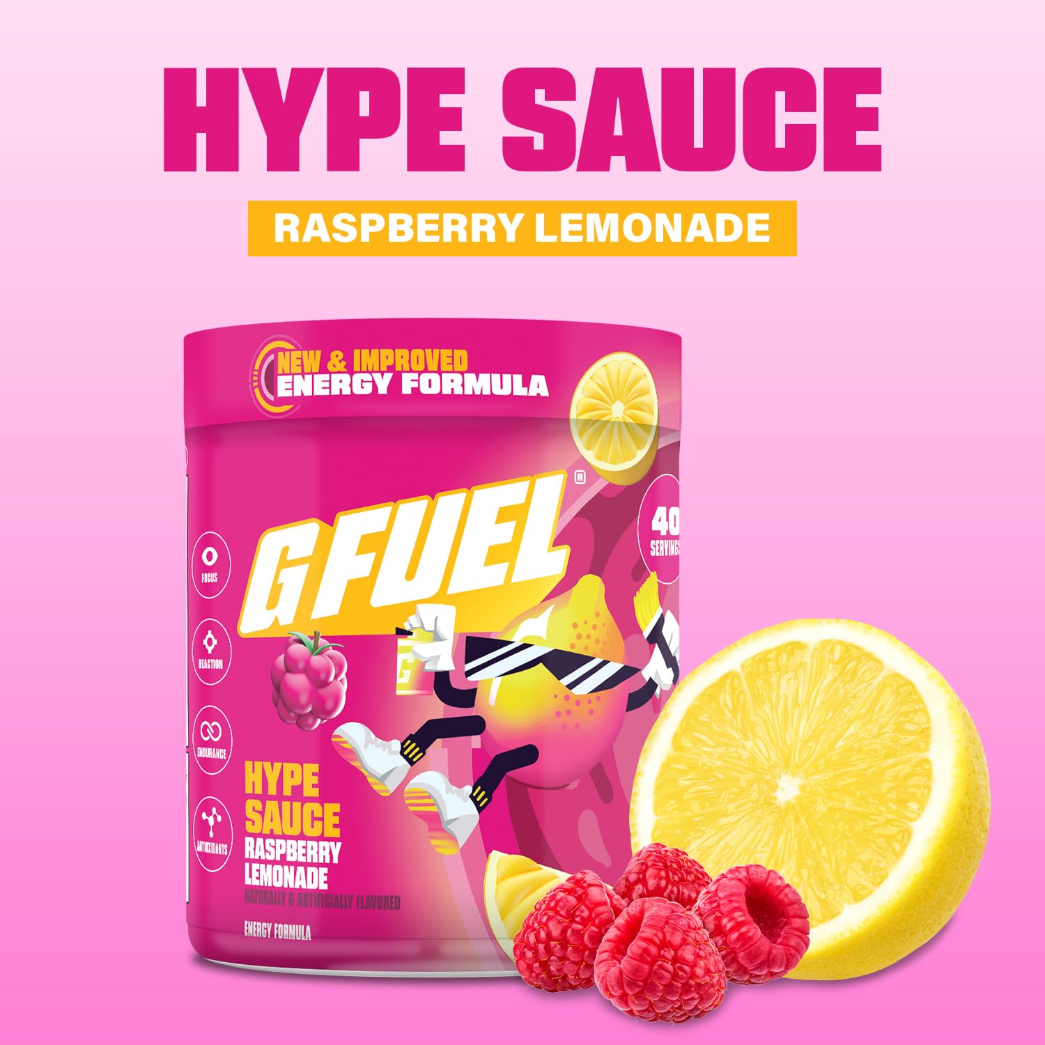 G Fuel Hype Sauce served in glass shows vibrant color and hydration.