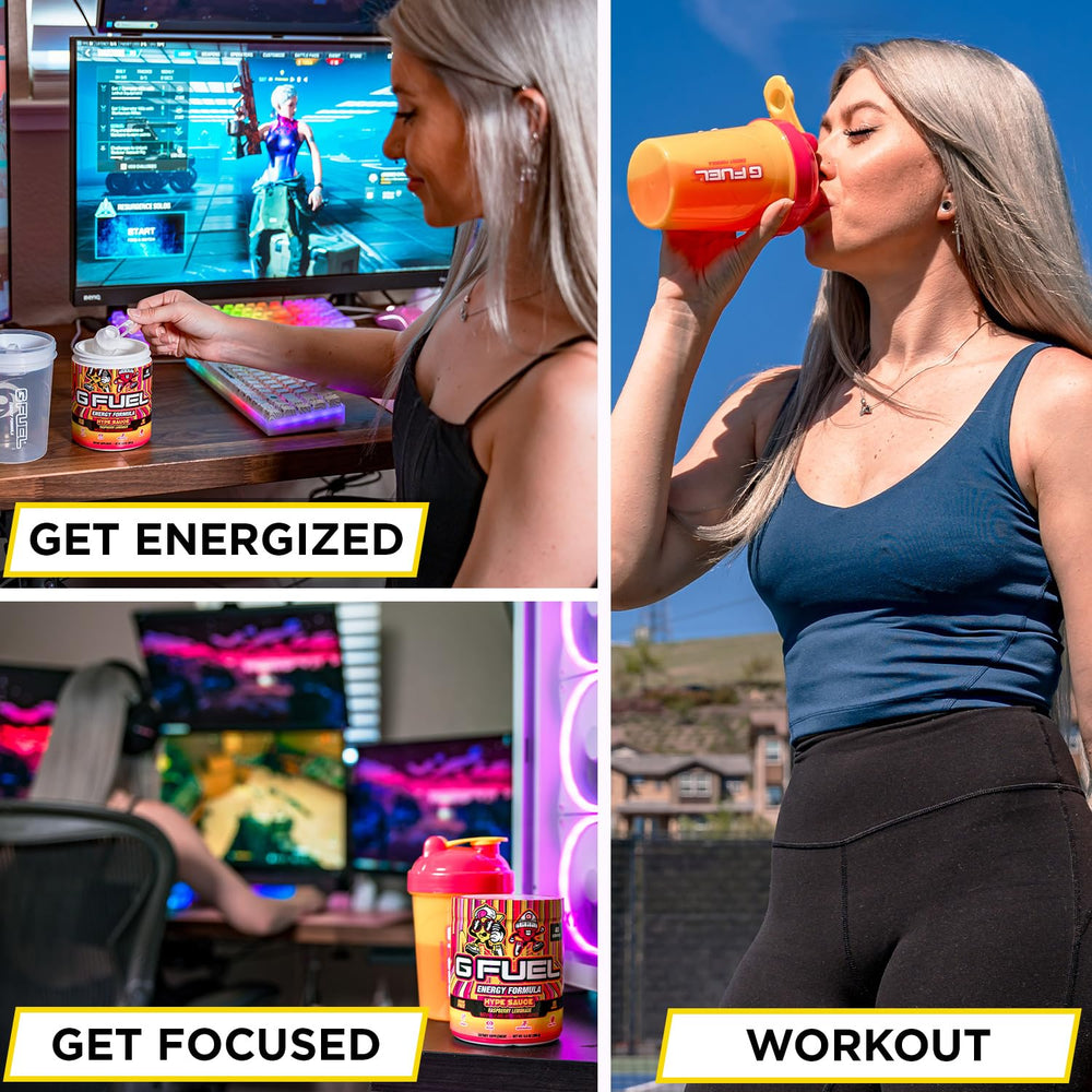 G Fuel Megaman pre-game boost pour into shaker for quick concentration