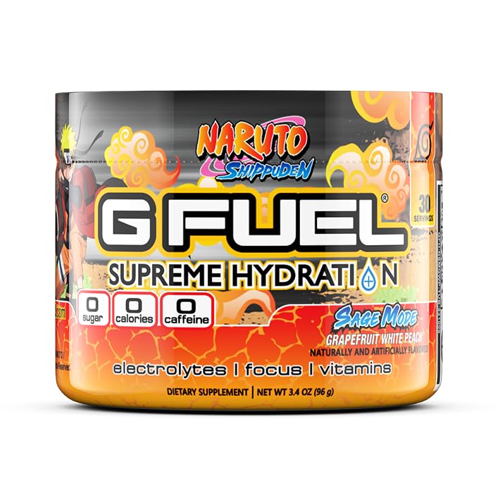 G Fuel Naruto Sage Supreme Hydration on-the-go packaging for travel-friendly hydration