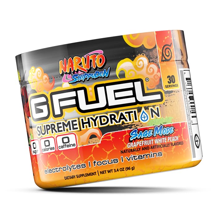 G Fuel Naruto Sage Supreme Hydration scoop illustrating electrolyte blend