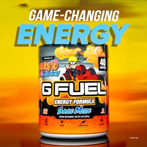 G Fuel Sage Mode scoop with powder and shaker ready for quick energy