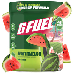 G Fuel Watermelon energy powder tub for gaming sessions and focus