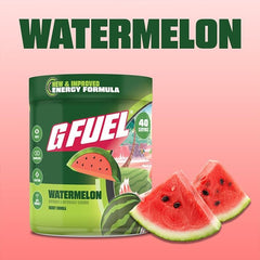 G Fuel Watermelon packaging on a desk setup ready for pre-game