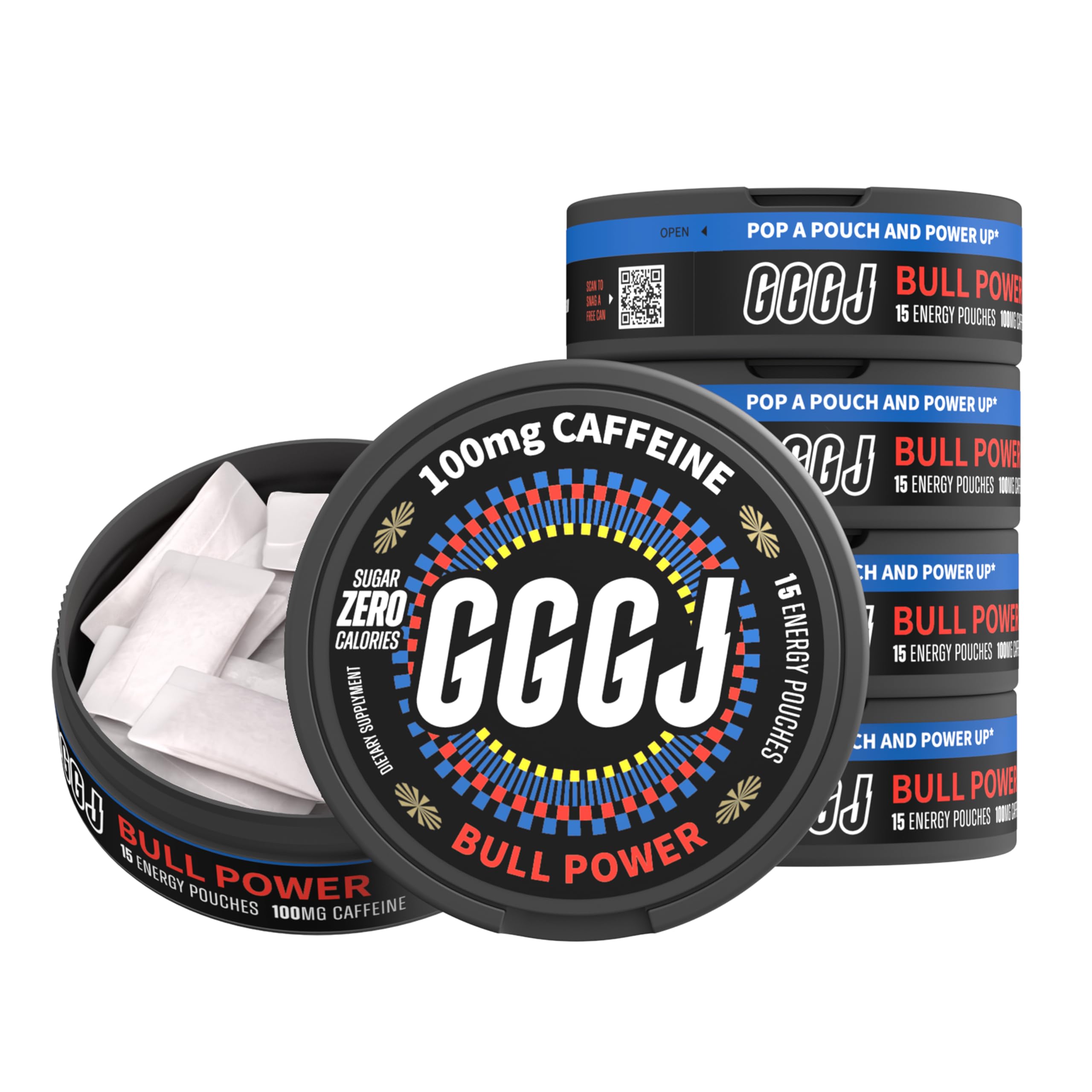 GGGJ Bull Power cans front show a compact energy source for on-the-go focus