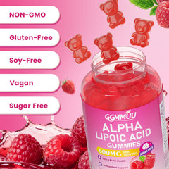 GGMMUU Alpha Lipoic Acid Gummies 2-pack display for value and convenience