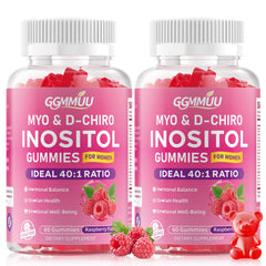 GGMMUU raspberry-flavored gummies bottle for easy daily inositol support