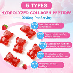 GGMMUU vitamin C and biotin ingredients highlighted for collagen support.