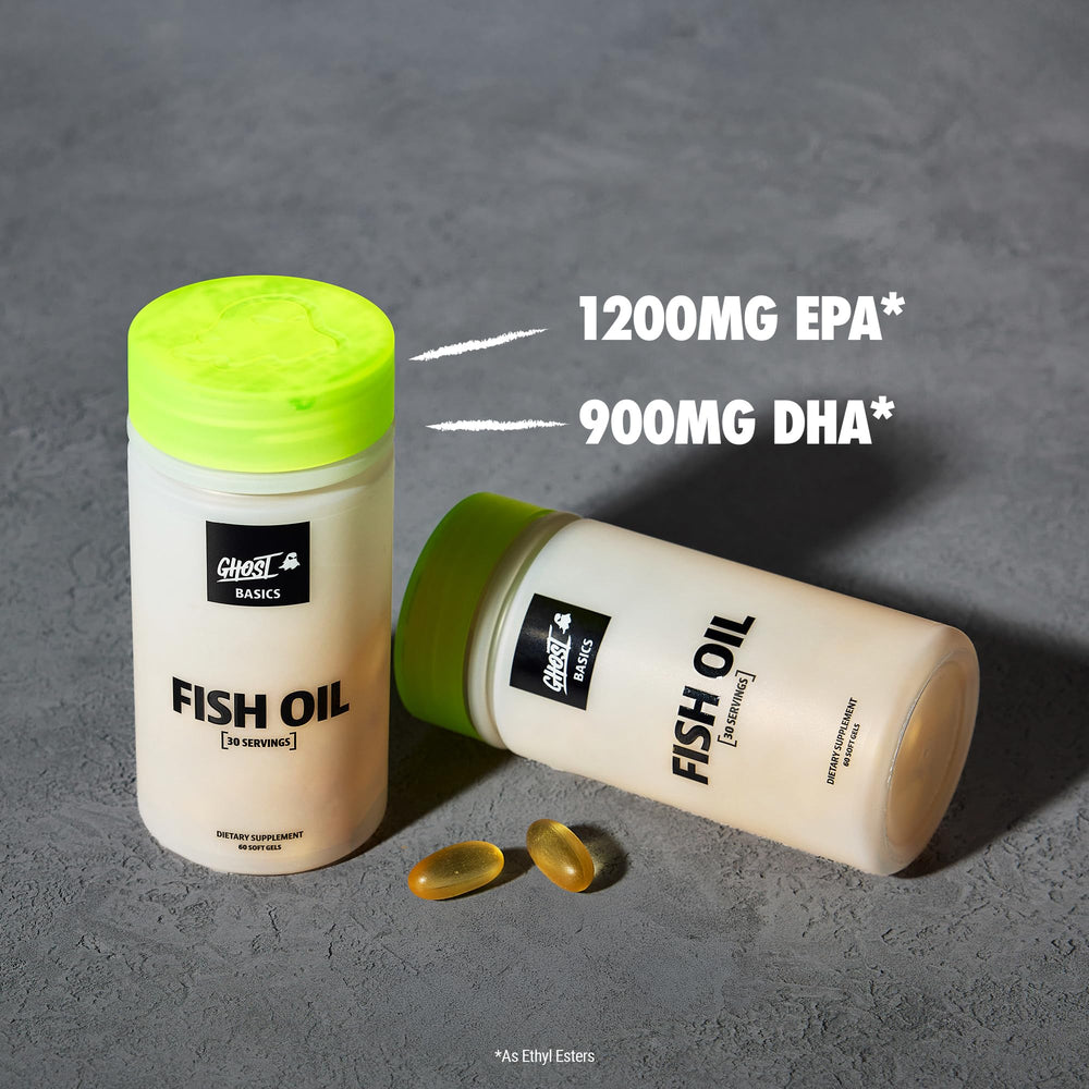 GHOST Basics fully disclosed label showing EPA and DHA per serving