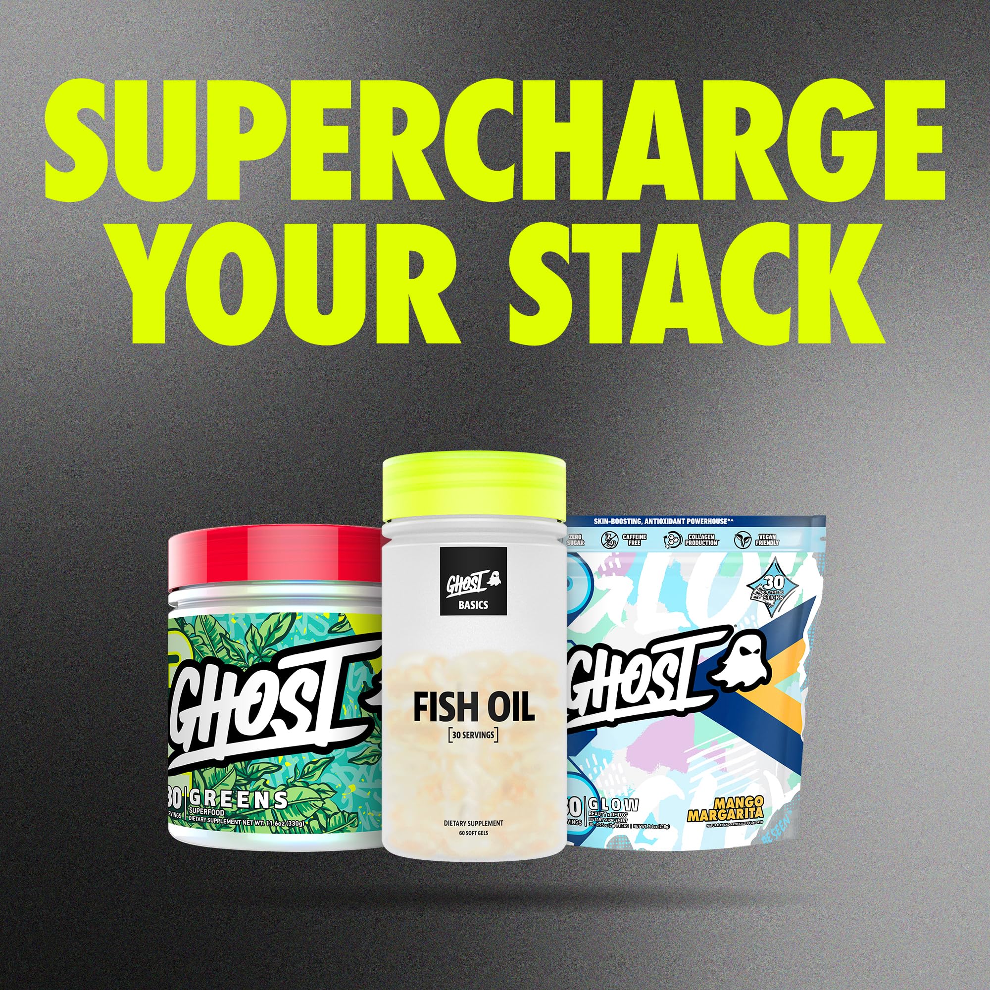 GHOST Basics two-softgel serving for simple daily dosing