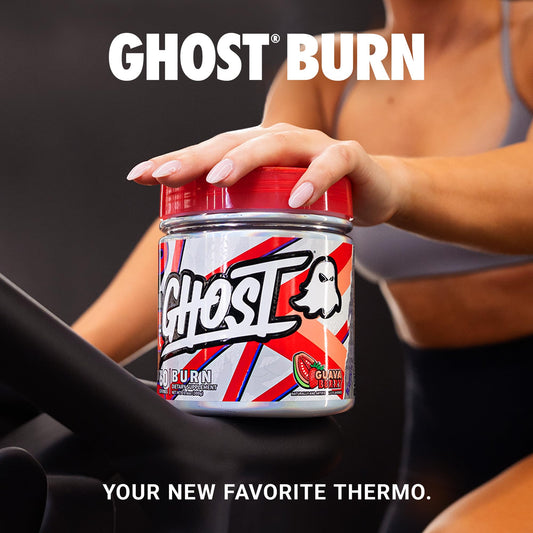 GHOST Burn Guava Berry label back with transparent dosing information