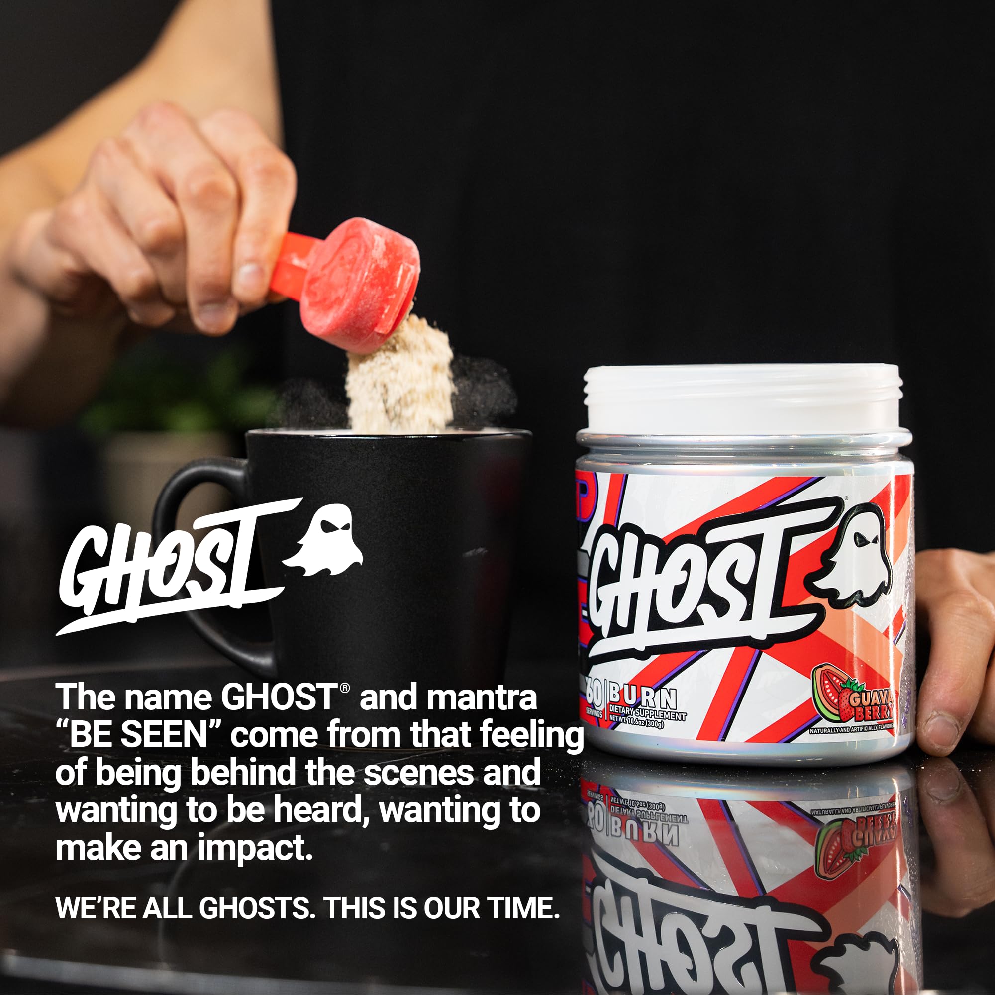 Lifestyle shot of GHOST Burn ready for gym, home, or outdoor training
