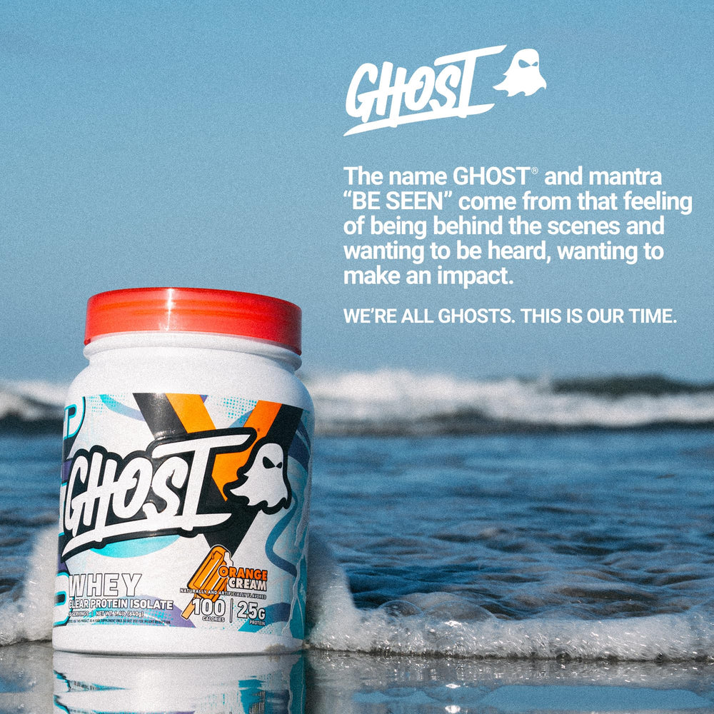 Athlete with GHOST Clear Whey Orange Cream supports post-workout recovery.