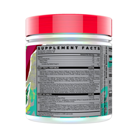 Ghost Greens Cranberry scoop demonstrates easy mixing and daily wellness