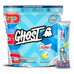 GHOST Hydration Sonic Ocean Water packaging ready for on-the-go hydration.