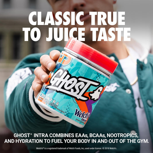 GHOST Intra Welch's Grape taste highlights authentic grape flavor during workouts.