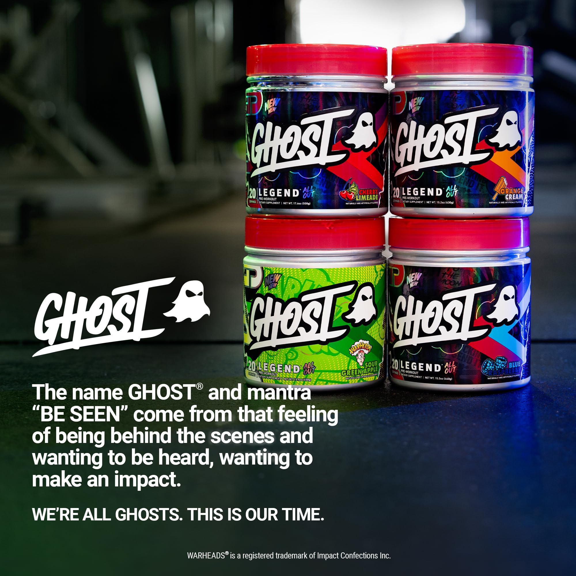 Athlete using GHOST Legend All Out Strawbango pre-workout for focused energy and pumps.